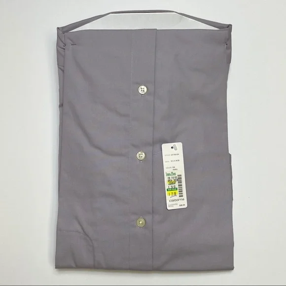 Vintage Claiborne Purple Dress Sport Shirt SZ L 16.5 34 35 Mens Career Buttons - Picture 4 of 7